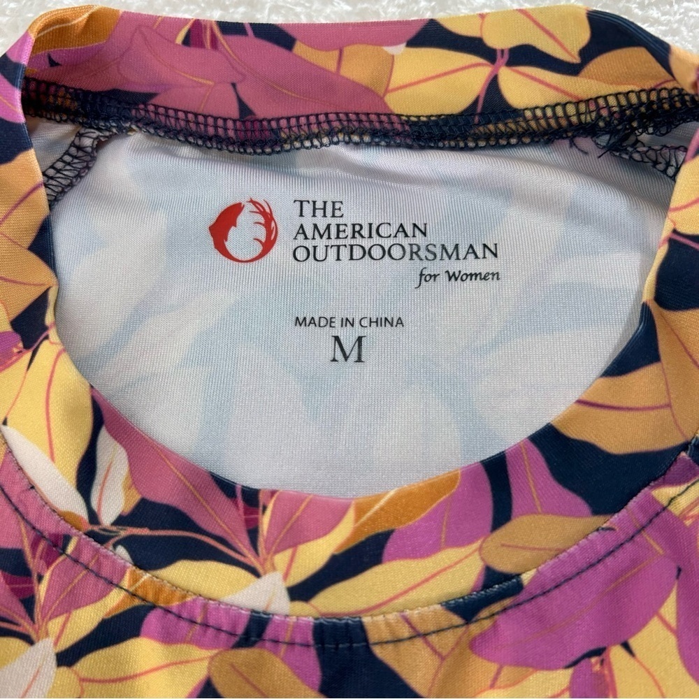 The American Outdoorsman For Women Vibrant Leaf Pattern Long Sleeve Top Size M - Picture 4 of 13